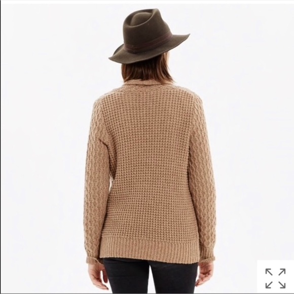 Madewell Shawl-Collar Double Breast Snap Cardigan Cotton Viscose Sz Small Cozy - Picture 3 of 12